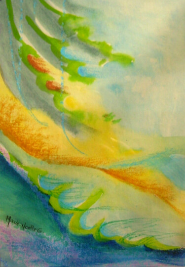 Painting titled "nature 33" by Marie-Noëlle Gagnan, Original Artwork, Oil