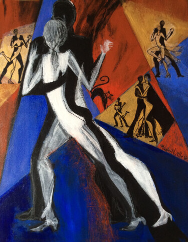 Painting titled "tango-3" by Marie-Noëlle Gagnan, Original Artwork, Acrylic