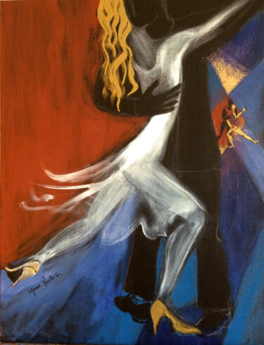 Painting titled "tango-6" by Marie-Noëlle Gagnan, Original Artwork, Acrylic