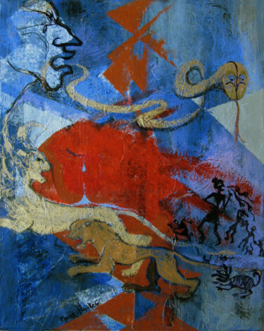Pintura intitulada "le complexe" por Marie-Noëlle Gagnan, Obras de arte originais, Acrílico
