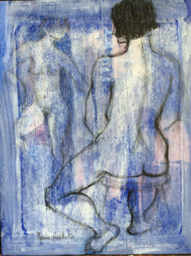 Peinture intitulée "la pause" par Marie-Noëlle Gagnan, Œuvre d'art originale, Acrylique