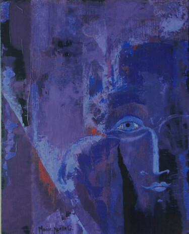 Peinture intitulée "à l'ombre du mystèr…" par Marie-Noëlle Gagnan, Œuvre d'art originale