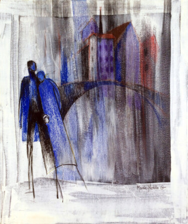 Peinture intitulée "les amants du diman…" par Marie-Noëlle Gagnan, Œuvre d'art originale, Acrylique