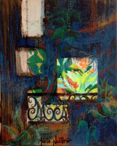 Painting titled "fenêtres sur mon pa…" by Marie-Noëlle Gagnan, Original Artwork