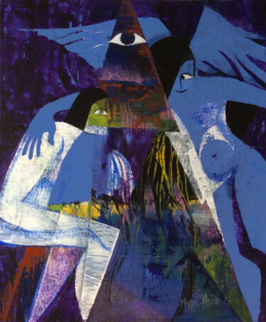 Peinture intitulée "de profundis" par Marie-Noëlle Gagnan, Œuvre d'art originale, Acrylique
