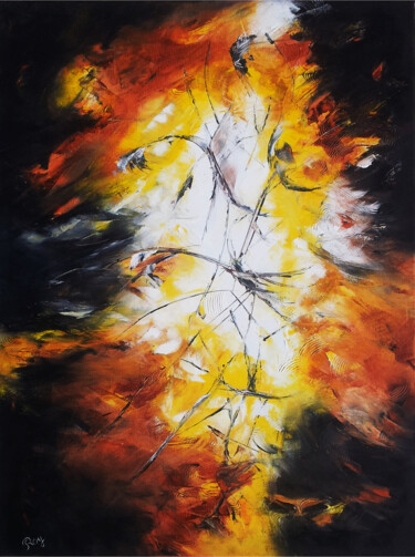 Peinture intitulée "orage.jpg" par Marie-Noelle Roy, Œuvre d'art originale, Huile Monté sur Châssis en bois