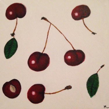 Peinture intitulée "Cerises" par Marie Normand, Œuvre d'art originale