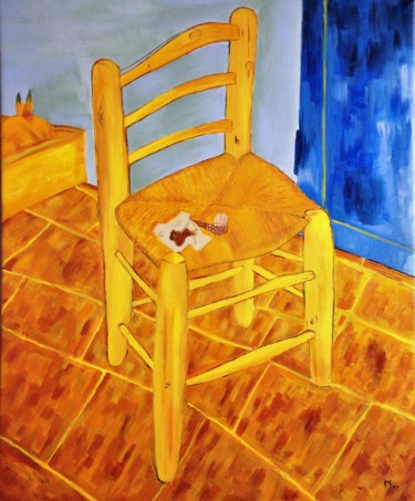 Peinture intitulée "La Chaise" par Marie Normand, Œuvre d'art originale, Acrylique