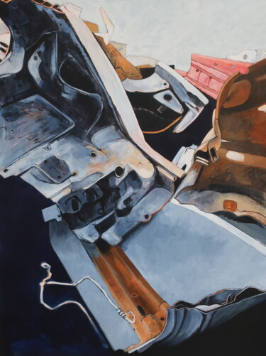Pintura titulada "Car-casses VI" por Marie-Odile Ginies, Obra de arte original, Acrílico