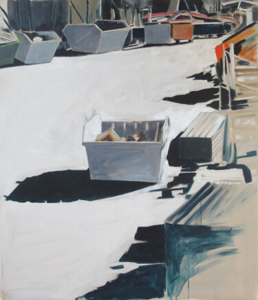 Картина под названием "Arles, chantier LUMA" - Marie-Odile Ginies, Подлинное произведение искусства, Акрил