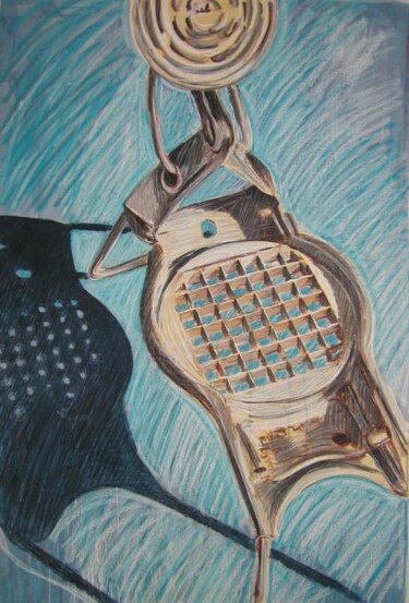 Drawing titled "Vite-frites" by Marie-Odile Ginies, Original Artwork, Pastel