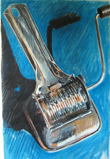 Drawing titled "Mouli-persil" by Marie-Odile Ginies, Original Artwork, Pastel