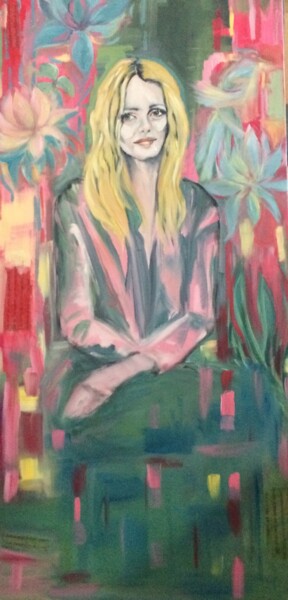 Painting titled "vanessa Paradis #ar…" by Marie Pascale Martins, Original Artwork, Oil
