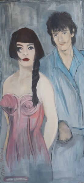 Painting titled "les rita mitsouko" by Marie Pascale Martins, Original Artwork, Oil