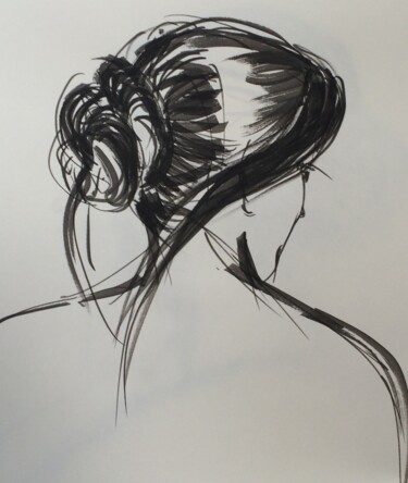 Drawing titled "croquis femme 2" by Marie Pascale Martins, Original Artwork, Ink