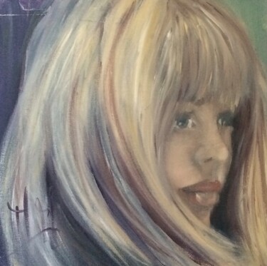 Schilderij getiteld "blonde 2" door Marie Pascale Martins, Origineel Kunstwerk, Olie