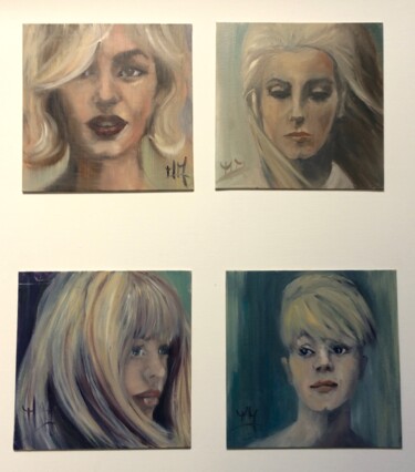 Malerei mit dem Titel "Blondes présentatio…" von Marie Pascale Martins, Original-Kunstwerk, Öl