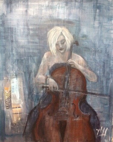 Картина под названием "Heure bleue" - Marie Pascale Martins, Подлинное произведение искусства, Акрил