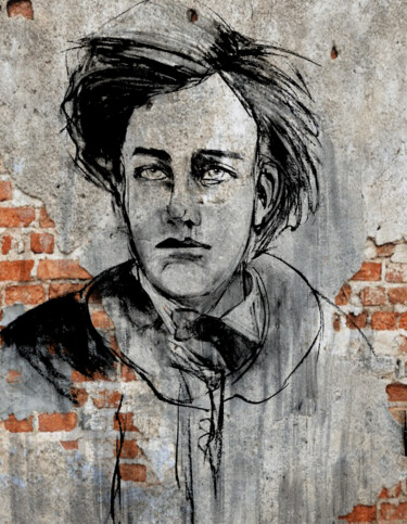 Arts numériques intitulée "Rimbaud" par Marie Pascale Martins, Œuvre d'art originale, Travail numérique 2D