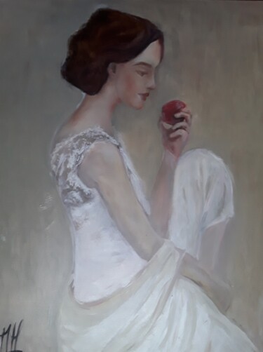 Malerei mit dem Titel "Eva" von Marie Pascale Martins, Original-Kunstwerk, Öl