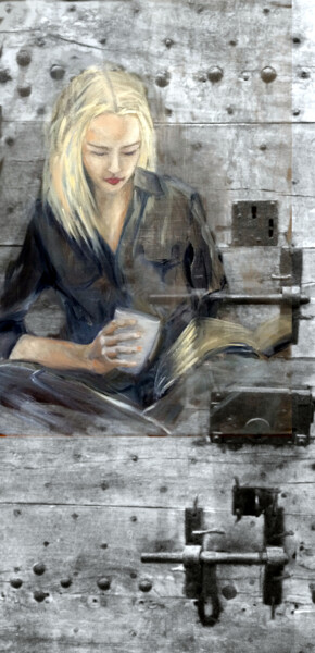 Arts numériques intitulée "la lecture" par Marie Pascale Martins, Œuvre d'art originale, Travail numérique 2D