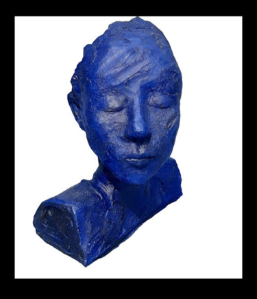 Sculptuur getiteld "Blue" door Marie Pascale Martins, Origineel Kunstwerk, Keramiek