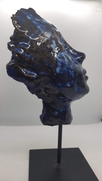 Sculpture titled "Rêve bleu" by Marie Pascale Martins, Original Artwork, Ceramics