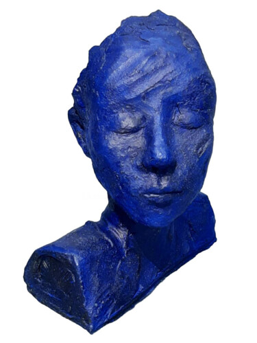 Sculptuur getiteld "Blue" door Marie Pascale Martins, Origineel Kunstwerk, Terra cotta