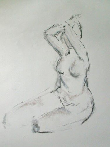 Drawing titled "fusain" by Marie Pascale Martins, Original Artwork, Charcoal