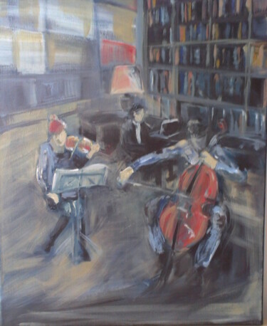 Schilderij getiteld "musiciens.jpg" door Marie Pascale Martins, Origineel Kunstwerk, Acryl