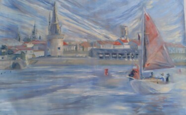 Painting titled "La Rochelle" by Marie Pascale Martins, Original Artwork, Oil