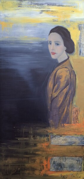 Peinture intitulée "Léopoldine , victor…" par Marie Pascale Martins, Œuvre d'art originale, Huile