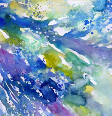 Peinture intitulée "La mer ! La mer ! -…" par Marie Paule Barco Florit, Œuvre d'art originale, Aquarelle