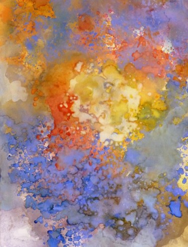 Peinture intitulée "La poésie du ciel…" par Marie Paule Barco Florit, Œuvre d'art originale, Gouache