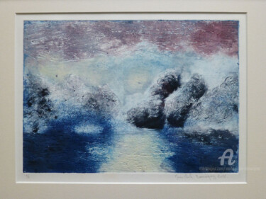 Printmaking titled "Agitation du soir" by Marie-Paule Demarquez, Original Artwork, Monotype