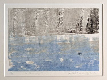 Printmaking titled "Le silence ondoyant" by Marie-Paule Demarquez, Original Artwork, Monotype