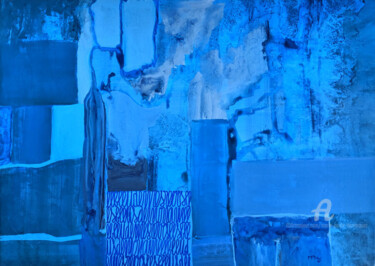 Schilderij getiteld "Le bleu de mes rêve…" door Marie-Paule Demarquez, Origineel Kunstwerk, Acryl