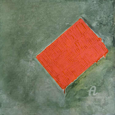 Pittura intitolato "Cet orangé qui flot…" da Marie-Paule Demarquez, Opera d'arte originale, Acrilico