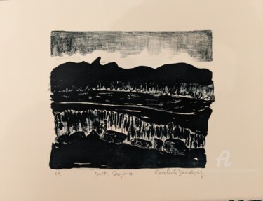 Printmaking titled "Dark Sequence" by Marie-Paule Demarquez, Original Artwork, Lithography