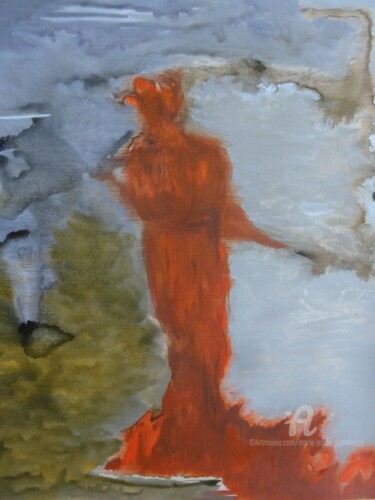 Peinture intitulée "La Magicienne" par Marie-Paule Demarquez, Œuvre d'art originale, Encre
