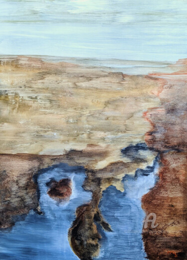 Malerei mit dem Titel "Cartographie Imagin…" von Marie-Paule Demarquez, Original-Kunstwerk, Acryl