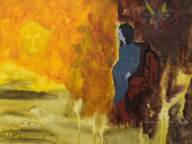 Peinture intitulée "Le retour d'Eurydice" par Marie-Paule Demarquez, Œuvre d'art originale, Acrylique
