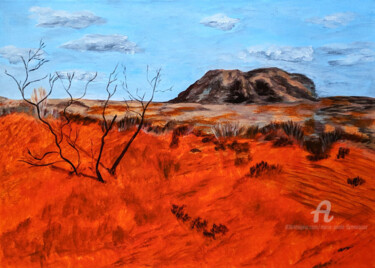 Peinture intitulée "Roche dans le désert" par Marie-Paule Demarquez, Œuvre d'art originale, Acrylique