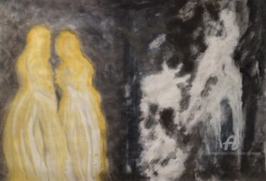 Pintura titulada "Dans l'ombre de Goya" por Marie-Paule Demarquez, Obra de arte original, Acrílico