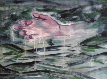 Pittura intitolato "Sous l'eau" da Marie-Paule Demarquez, Opera d'arte originale, Acrilico