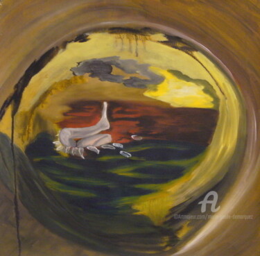 Peinture intitulée "Chute d'un ange" par Marie-Paule Demarquez, Œuvre d'art originale, Acrylique