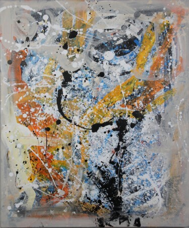 Painting titled "Guise Sanson" by Marie-Paule Nesséré Allaert, Original Artwork, Acrylic Mounted on Wood Stretcher frame