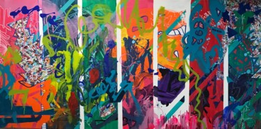 Envolée lyrique n°1 Peinture intitulée "Envolée lyrique n°1" par Marie Pernet, Œuvre d'art originale, Acrylique