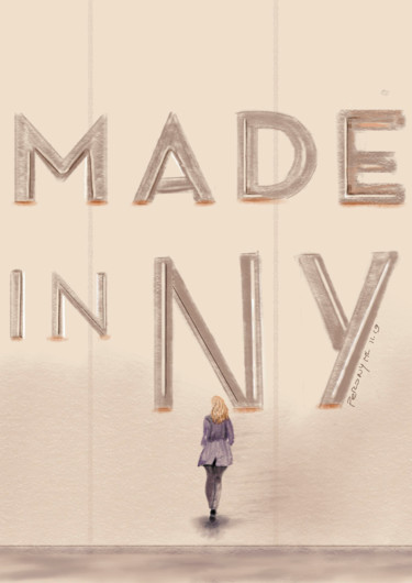 제목이 "Made in NewYork"인 디지털 아트 Marie Perony로, 원작, 디지털 페인팅
