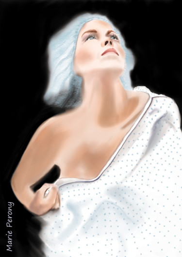 Digital Arts titled "Tribute to patients" by Marie Perony, Original Artwork, Digital Painting